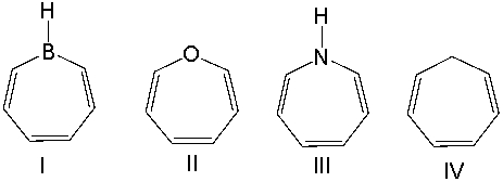 Which one of the following compounds is aromatic?   A)  I B)  II C)  III D)  IV