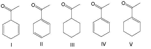 Predict the product for the following reaction.     A)  I B)  II C)  III D)  IV E)  V