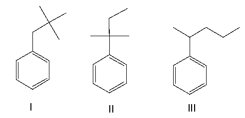 Predict the major product for the following reaction.       A)  I B)  II C)  III D)  IV E)  V