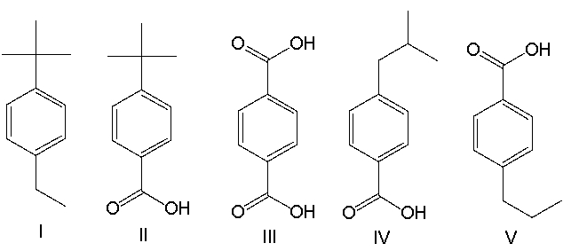Predict the major product for the following reaction.     A)  I B)  II C)  III D)  IV E)  V