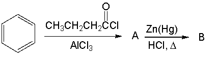 Provide the structure of the major products formed in each step of the following reaction sequence.  