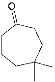 What is the IUPAC name for the following compound?   A)  5,5-dimethyl-2-heptanone B)  5,5-dimethylcycloheptanone C)  4,4-dimethylcycloheptanone D)  3,3-dimethylcycloheptanone E)  1,1-dimethyl-4-cycloheptanone