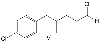 What is the correct structure for 3-methyl-5-(4-chlorophenyl) hexanal?       A)  I B)  II C)  III D)  IV E)  V