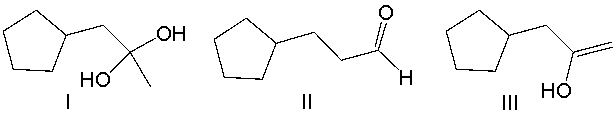 Predict the product for the following reaction.       A)  I B)  II C)  III D)  IV E)  V