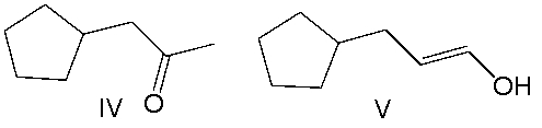 Predict the product for the following reaction.       A)  I B)  II C)  III D)  IV E)  V