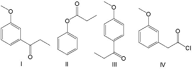 Predict the major product for the following reaction.     A)  I B)  II C)  III D)  IV E)  none of these