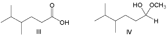Predict the product for the following reaction.         A)  I B)  II C)  III D)  IV E)  V
