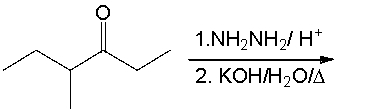 Provide the product for the following reaction.   A)  3-methylhexane B)  3-methyl-4-hexanol C)  4-methyl-2-hexene D)  3-methyl-4-hexene E)  3-methyl-3-hexene