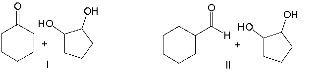 Predict the product(s)  for the following reaction.         A)  I B)  II C)  III D)  IV E)  V