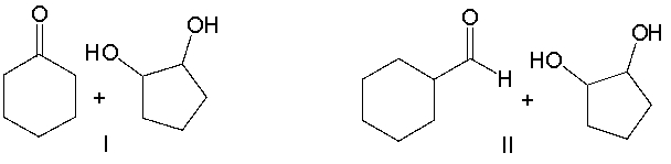 Predict the product(s)  for the following reaction.         A)  I B)  II C)  III D)  IV E)  V