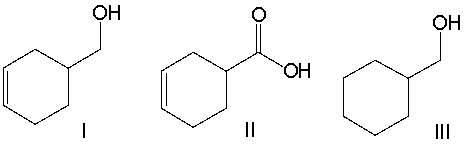 What would be the product of the following reaction?       A)  I B)  II C)  III D)  IV E)  V