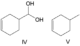 What would be the product of the following reaction?       A)  I B)  II C)  III D)  IV E)  V