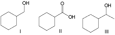What would be the product of the following reaction?       A)  I B)  II C)  III D)  IV E)  V