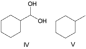 What would be the product of the following reaction?       A)  I B)  II C)  III D)  IV E)  V