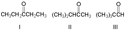 A compound with formula C<sub>5</sub>H<sub>1</sub><sub>0</sub>O shows only two singlets, in its <sup>1</sup>H NMR spectrum. Which one of the following is a possible structure for this compound?     A)  I B)  II C)  III D)  IV E)  V
