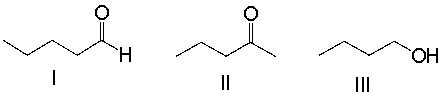 Which one of the following compounds has the highest boiling point?     A)  I B)  II C)  III D)  IV E)  V