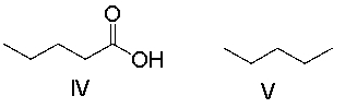 Which one of the following compounds has the highest boiling point?     A)  I B)  II C)  III D)  IV E)  V