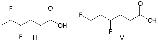 Which one of the following compounds is the strongest acid?       A)  I B)  II C)  III D)  IV E)  V