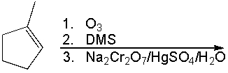 Predict the product for the following reaction.       A)  I B)  II C)  III D)  IV E)  V
