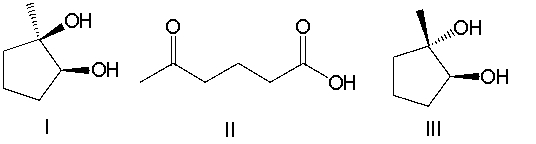 Predict the product for the following reaction.       A)  I B)  II C)  III D)  IV E)  V