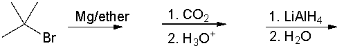 Predict the product for the following reaction sequence.   A)  2,2-dimethylpropanoic acid B)  3,3-dimethyl-2-butanone C)  2,2-dimethyl-1-propanol D)  2,2-dimethylbutanoic acid E)  2,2-dimethylethanoic acid