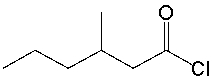  What is the IUPAC name for the following compound?   A)  ( \gamma -methylvaleryl chloride)  B)  2-methylpentanoyl chloride C)  3-methylhexanoyl chloride D)  3-methylpentanoyl chloride E)  2-methylhexanoyl chloride 