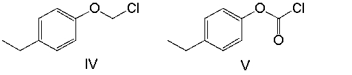 Provide the structure for 4-ethylbenzoyl chloride.     A)  I B)  II C)  III D)  IV E)  V