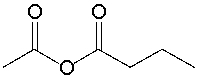 What is the common name for the following compound?   A)  methanoic propanoic anhydride B)  formic propionic anhydride C)  ethanoic propionic anhydride D)  acetic butyric anhydride E)  butanoic ethanoic anhydride