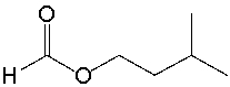 What is the common name for the following compound?   A)  2-methylbutyl acetate B)  3-methylbutyl acetate C)  2-methylbutyl methanoate D)  3-methylbutyl methanoate E)  isopentyl formate