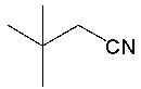  What is the IUPAC name for the following compound?   A)  2,2-dimethylbutanenitrile B)  3,3-dimethylbutanenitrile C)  ( \alpha , \alpha -dimethylbutyronitrile)  D)  ( \beta , \beta -dimethylbutyronitrile)  E)  ( \gamma , \gamma -dimethylbutyronitrile)  