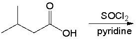 Predict the product for the following reaction.   A)  3-methylbutanoyl chloride B)  2-methylbutanoyl chloride C)  2-methylpropanoyl chloride D)  3-methylbutanoic acid E)  2-methylbutanoic acid