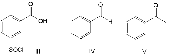 Predict the product for the following reaction.       A)  I B)  II C)  III D)  IV E)  V