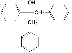 Provide a stepwise synthesis for the following compound using benzyl alcohol as your only source of carbon and using any other reagents necessary.  