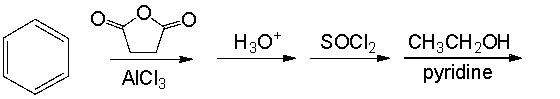 Predict the product for the following reaction sequence.  