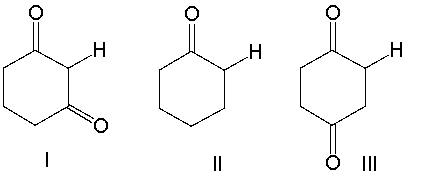 Which one of the following indicated hydrogens is most acidic?     A)  I B)  II C)  III D)  IV E)  V