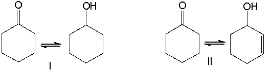 Which of the following is a keto-enol tautomeric pair?       A)  I B)  II C)  III D)  IV E)  V