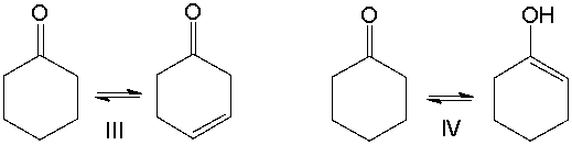 Which of the following is a keto-enol tautomeric pair?       A)  I B)  II C)  III D)  IV E)  V