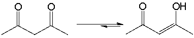Explain why the following equilibrium favors the enol tautomer.  