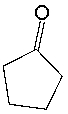 Provide both resonance structures of the enolate formed when the following ketone is treated with a base.  