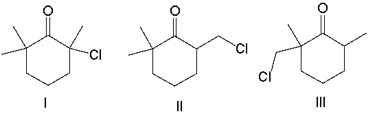 Predict the major product for the following reaction.       A)  I B)  II C)  III D)  IV E)  V