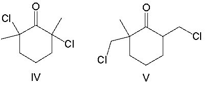 Predict the major product for the following reaction.       A)  I B)  II C)  III D)  IV E)  V