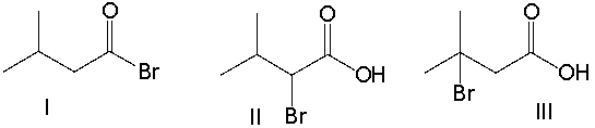 Predict the major product for the following reaction.       A)  I B)  II C)  III D)  IV E)  V