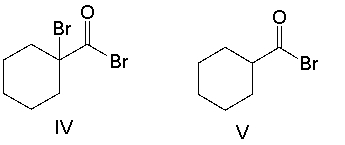 Predict the major product for the following reaction.       A)  I B)  II C)  III D)  IV E)  V