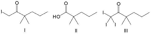Predict the major product for the following reaction.       A)  I B)  II C)  III D)  IV E)  V