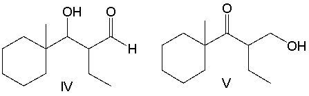 Predict the major product for the following reaction.       A)  I B)  II C)  III D)  IV E)  V