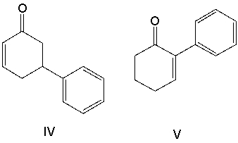 Predict the major product for the following reaction.       A)  I B)  II C)  III D)  IV E)  V