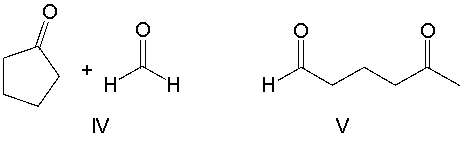 Provide the reactant(s)  that would give the following aldol condensation product.       A)  I B)  II C)  III D)  IV E)  V