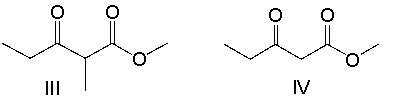 Predict the product(s)  for the following reaction.       A)  I B)  II C)  III D)  IV E)  all of these