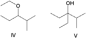 Predict the product for the following reaction.       A)  I B)  II C)  III D)  IV E)  V