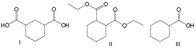 Predict the final product for the following reaction sequence.       A)  I B)  II C)  III D)  IV E)  V